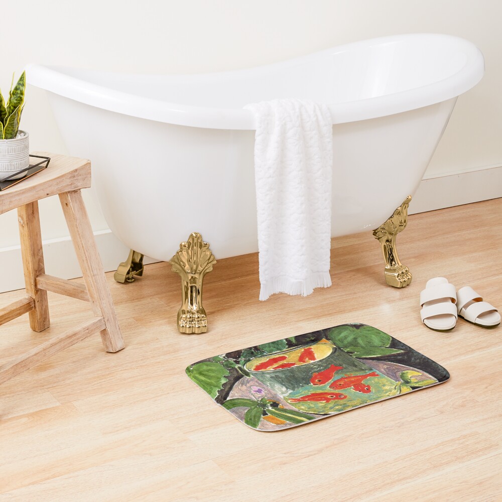 Henri Matisse Goldfish 1911, Goldfishes Artwork, Men, Women, Youth Bath Mat