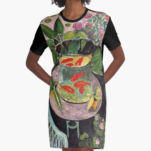 Henri Matisse Goldfish 1911, Goldfishes Artwork, Men, Women, Youth Graphic T-Shirt Dress