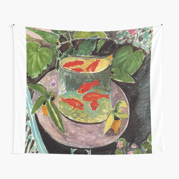 Henri Matisse Goldfish 1911, Goldfishes Artwork, Men, Women, Youth Tapestry