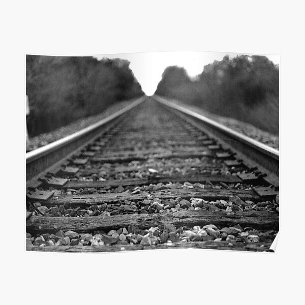 "Black and White Railroad" Poster for Sale by DKMachin Redbubble