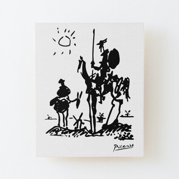 Pablo Picasso Don Quixote 1955 Artwork Shirt, Reproduction Wood Mounted Print