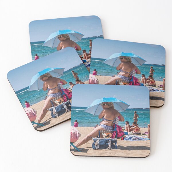 Item preview, Sunbathers with a parasol designed and sold by Martin Langer.