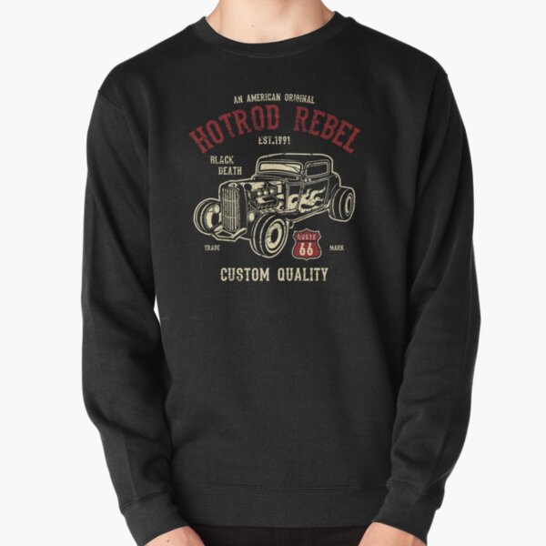 Lucky 7 Hot Rod Sweatshirt Speedway American Classic Cars Route 66 Sweater 