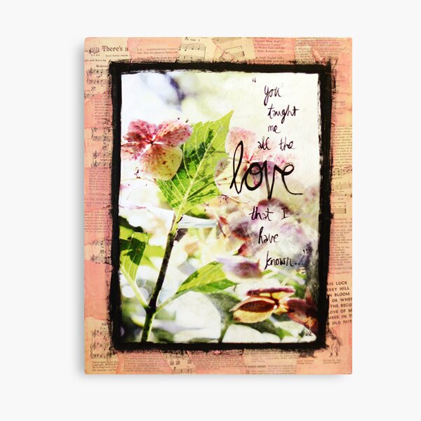 Hydrangea Love Mixed Media Canvas Print