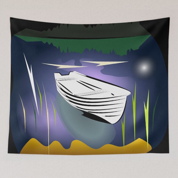 Item preview, lonely boat designed and sold by Gartenfreund.