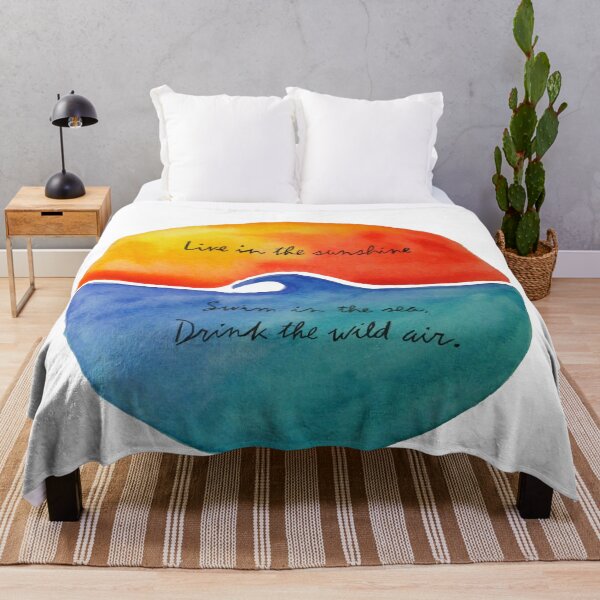 Item preview, Sun and Sea Wave and Sunset Watercolor designed and sold by LizzieTishArtCo.