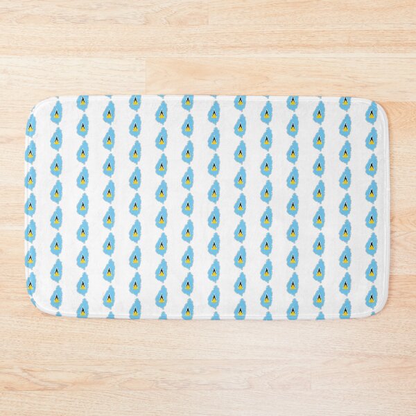 Item preview, St Lucia National Flag Clipped into Map of St Lucia designed and sold by IdentiTee Studios.