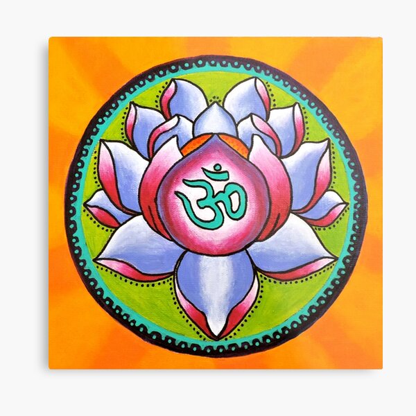 Lotus flower Mandala II / Mandala de Flor de Loto II Lámina metálica