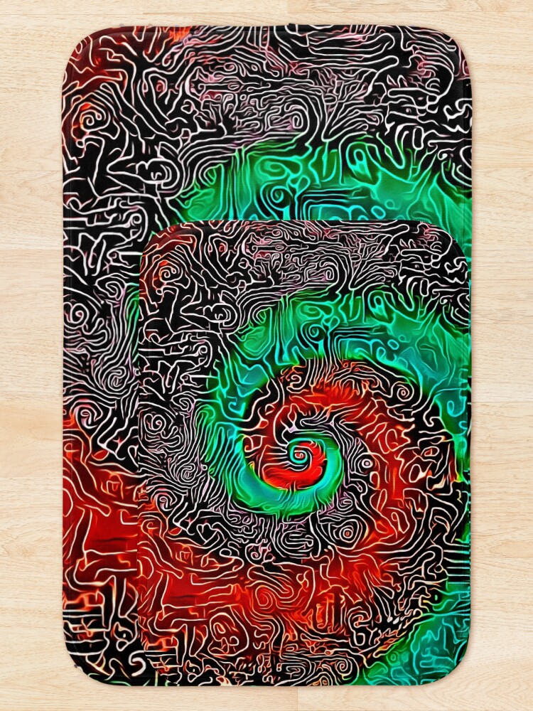 Alternate view of Abstract Golden spiral Bath Mat