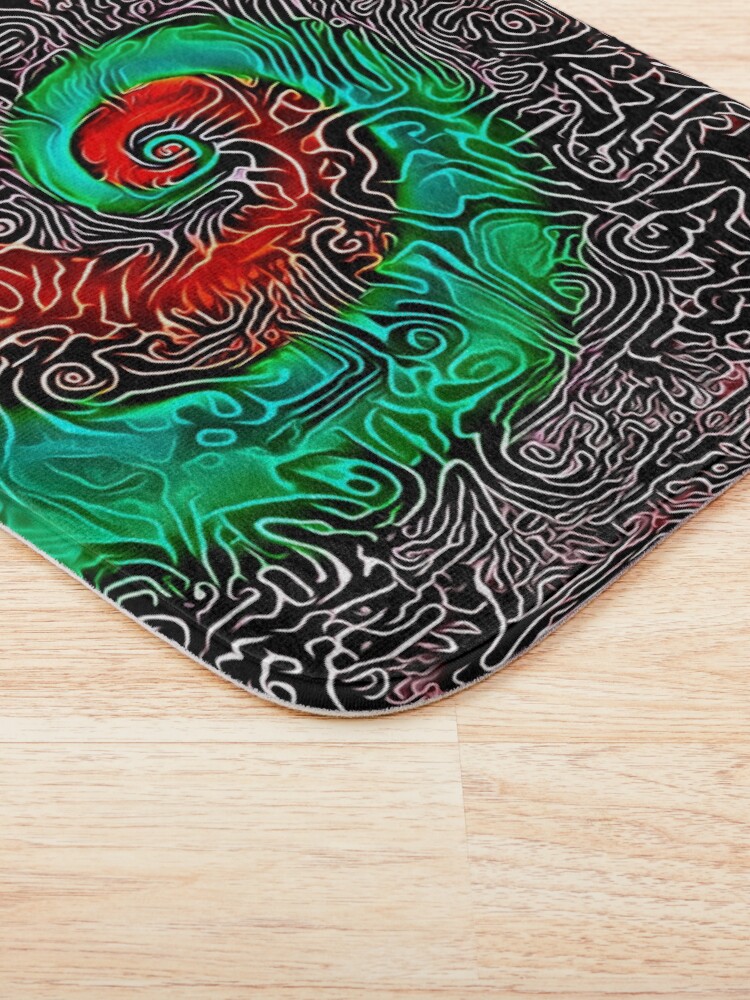Alternate view of Abstract Golden spiral Bath Mat