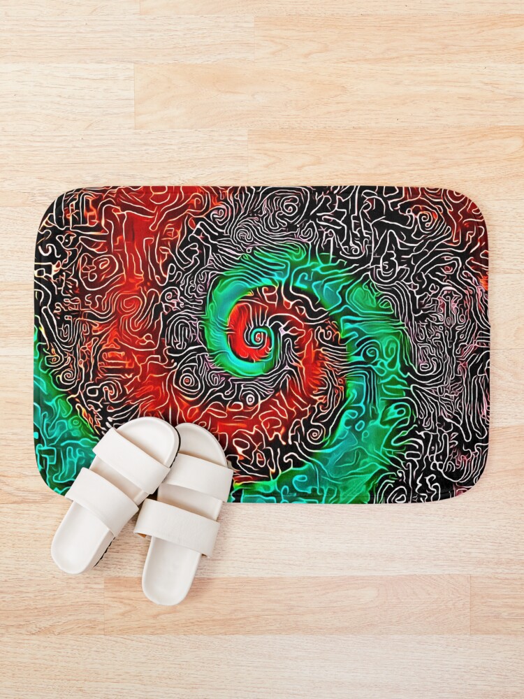Alternate view of Abstract Golden spiral Bath Mat