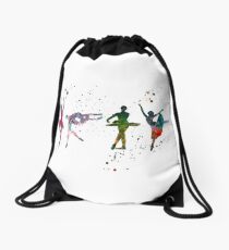 Four Ballerinas Practicing Drawstring Bag