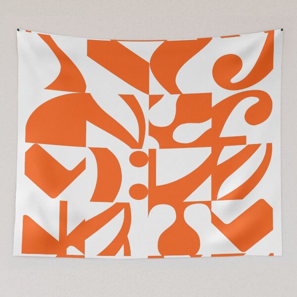 Item preview, Chamber Music Orange and White I – Collage with notes and musical elements designed and sold by STYLE + EXPRESSION.