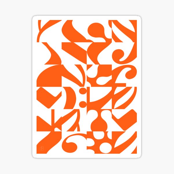Item preview, Chamber Music Orange and White I – Collage with notes and musical elements designed and sold by STYLE + EXPRESSION.