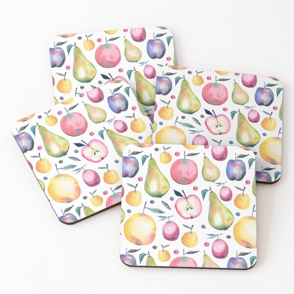 Item preview, Summer Fruits Watercolor Apple & Pears Pattern  designed and sold by MysticMagpie.