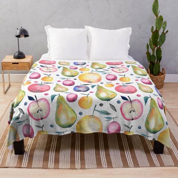 Item preview, Summer Fruits Watercolor Apple & Pears Pattern designed and sold by MysticMagpie.