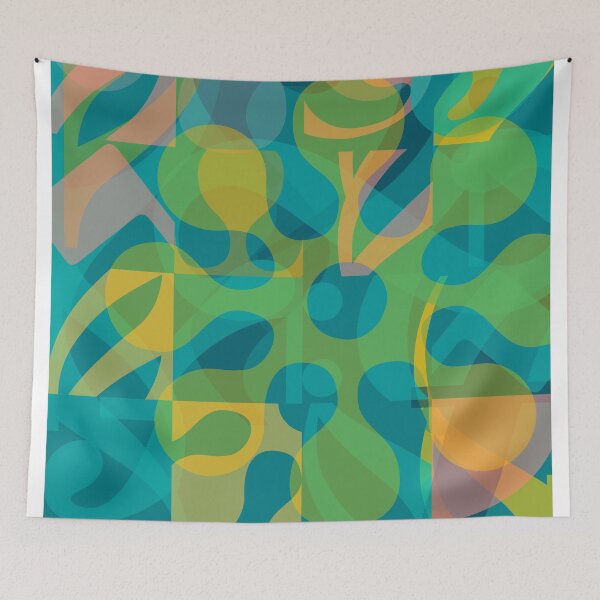 Item preview, Blue Green Simphony III – Collage with notes and musical elements designed and sold by STYLE + EXPRESSION.