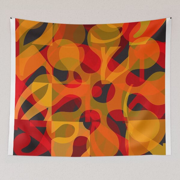 Item preview, Red Yellow Black Simphony III – Collage with notes and musical elements designed and sold by STYLE + EXPRESSION.