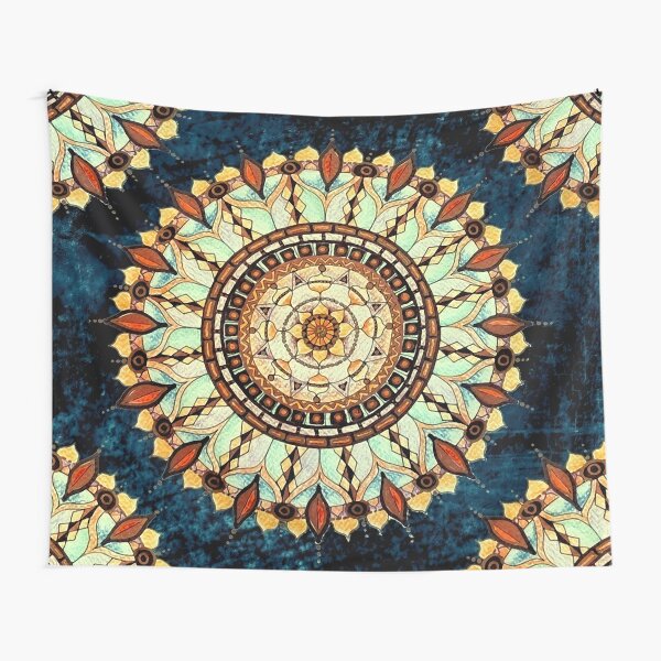 Mandala Bohemian Spiritual Meditation Design Tapestry