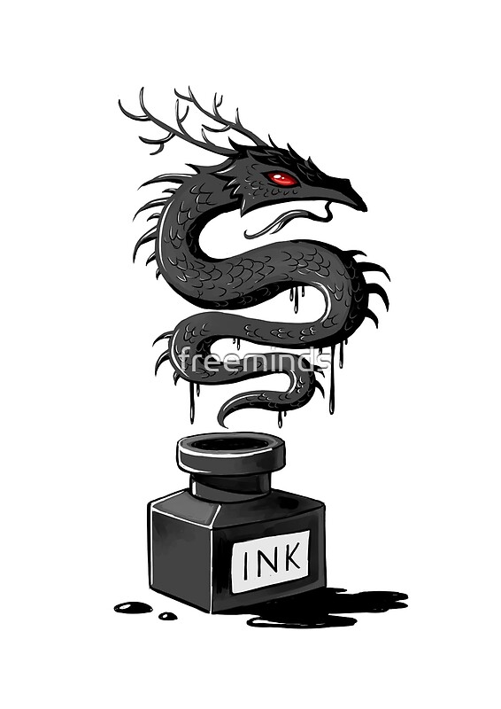 "Ink Dragon" by freeminds Redbubble