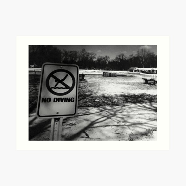 No Diving Art Print