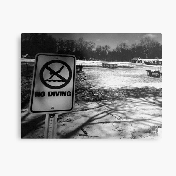 No Diving Metal Print