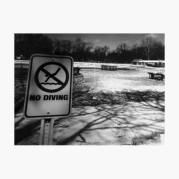 No Diving Photographic Print
