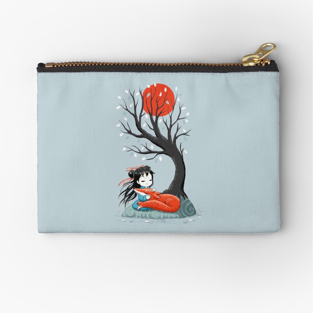 Girl and a Fox 2 Zipper Pouch