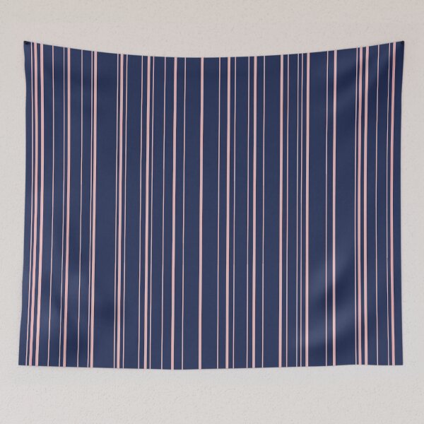 Item preview, Blush Pink Variegated Stripes on Navy Blue Solid. Clean Minimalist Stripe Design in Beautiful Colors designed and sold by kierkegaard.