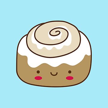 Kawaii Happy Cinnamon Bun Sticker