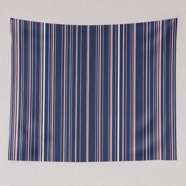 Item preview, Blush Pink and White Variegated Stripes on Navy Blue Solid. Clean Minimalist Stripe Design in Beautiful Colors designed and sold by kierkegaard.