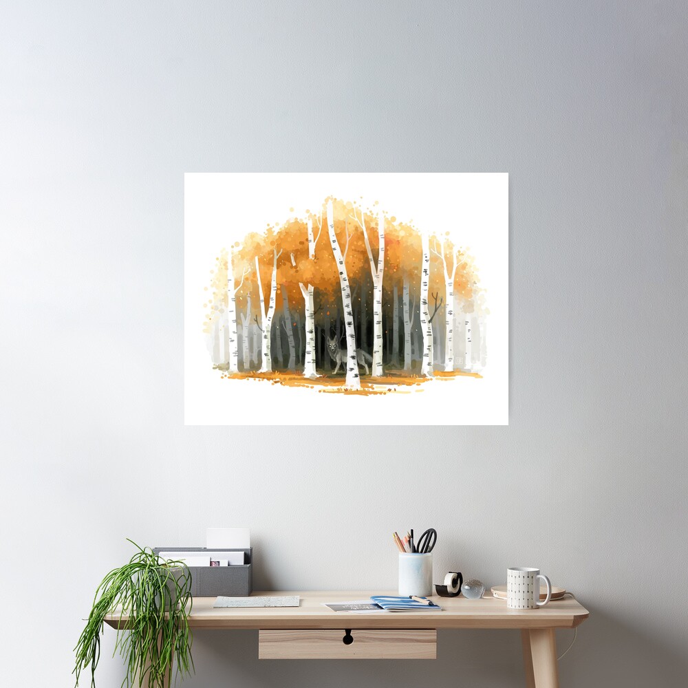 Autumn Wolf Poster