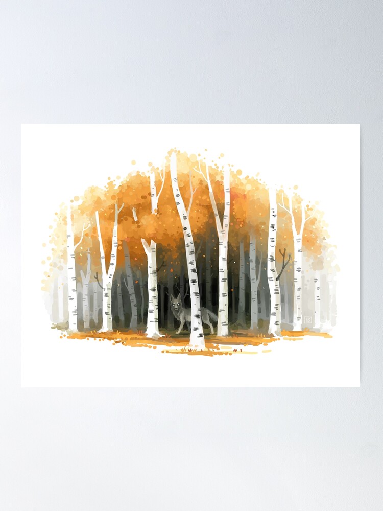 Alternate view of Autumn Wolf Poster