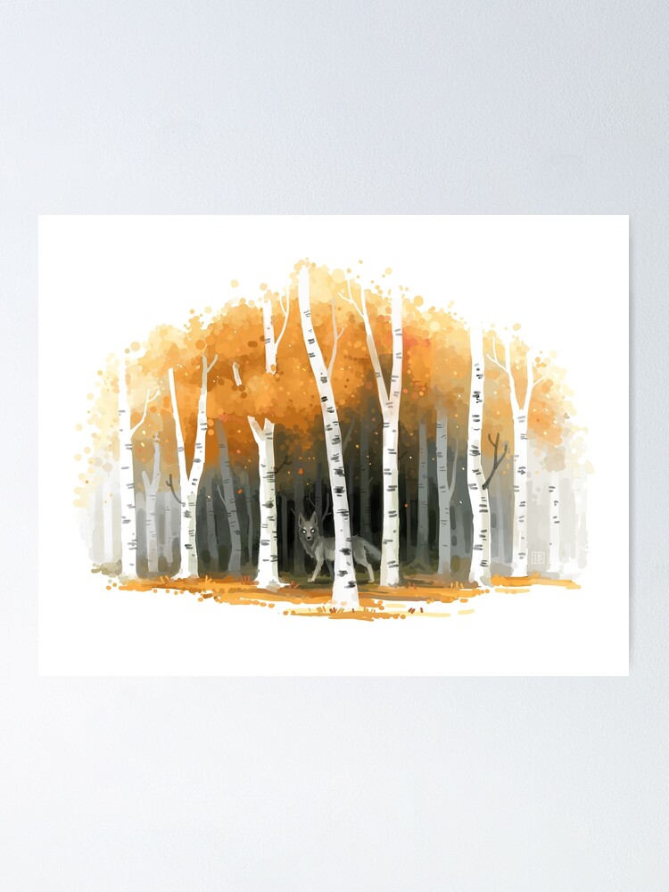 Alternate view of Autumn Wolf Poster