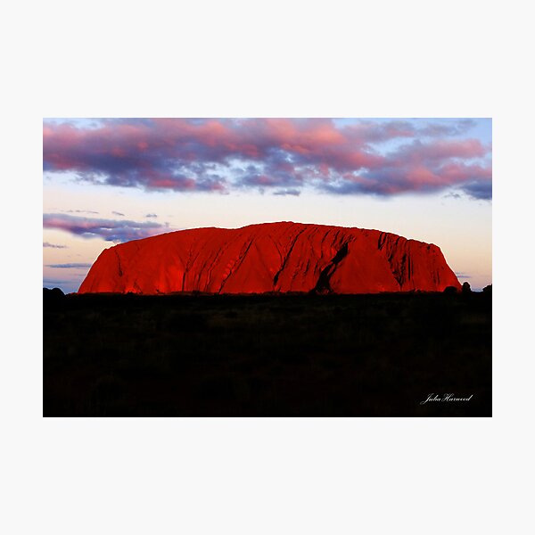 Uluru at sunset Photographic Print