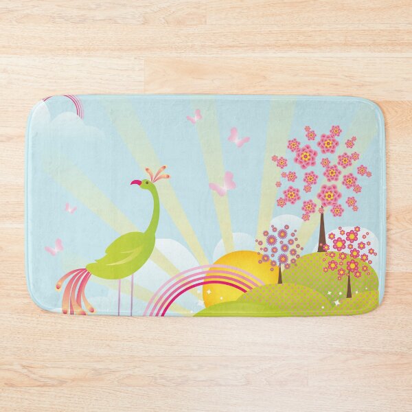Item preview, Pretty Peacock, Rainbow, Butterflies & Sun designed and sold by Pink Pineapple Works.