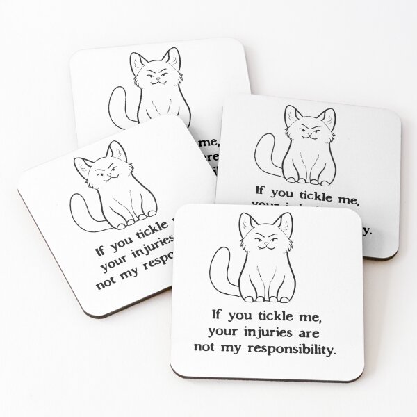 Item preview, Don't tickle me cat designed and sold by InkDoodleDesign.