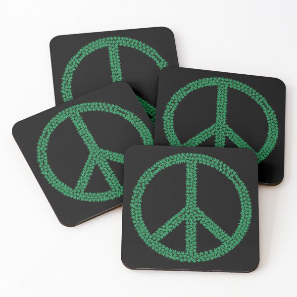 Item preview, MARIJUANA PEACE SIGN ON BLACK designed and sold by PetsandBeyond.