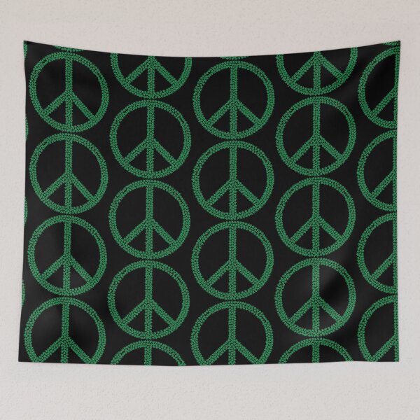 Item preview, MARIJUANA PEACE SIGN ON BLACK designed and sold by PetsandBeyond.