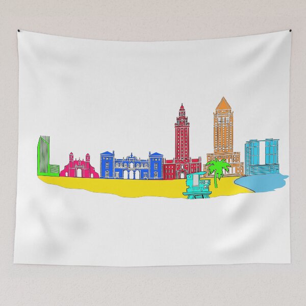 Item preview, Miami skyline designed and sold by KitCatCards.