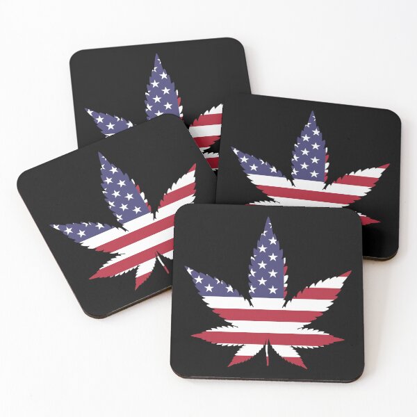 Item preview, RED WHITE AND BLUE MARIJUANA LEAF designed and sold by PetsandBeyond.
