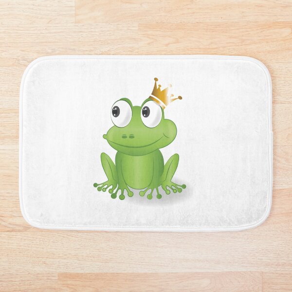 fairytale frog, frog, king Bath Mat