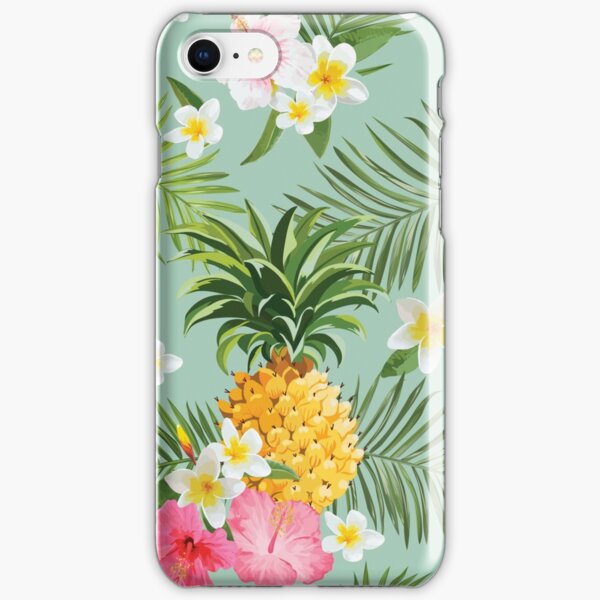 Hawaiian Pineapple and Tropical Flowers iPhone Snap Case