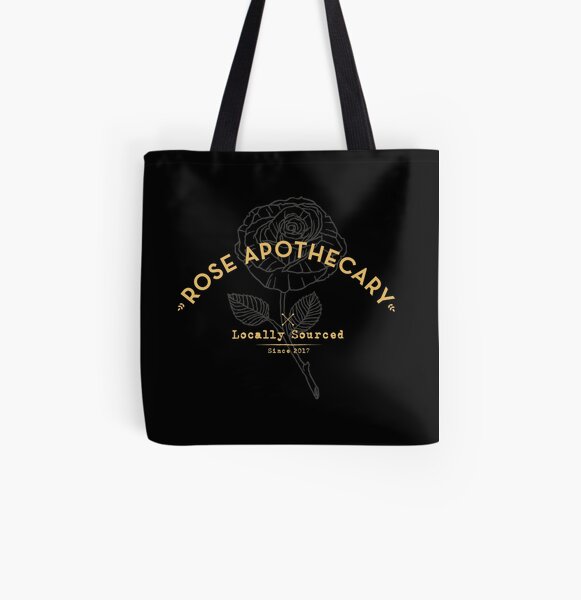 Boticaria Rosa Oscura Bolsa estampada de tela