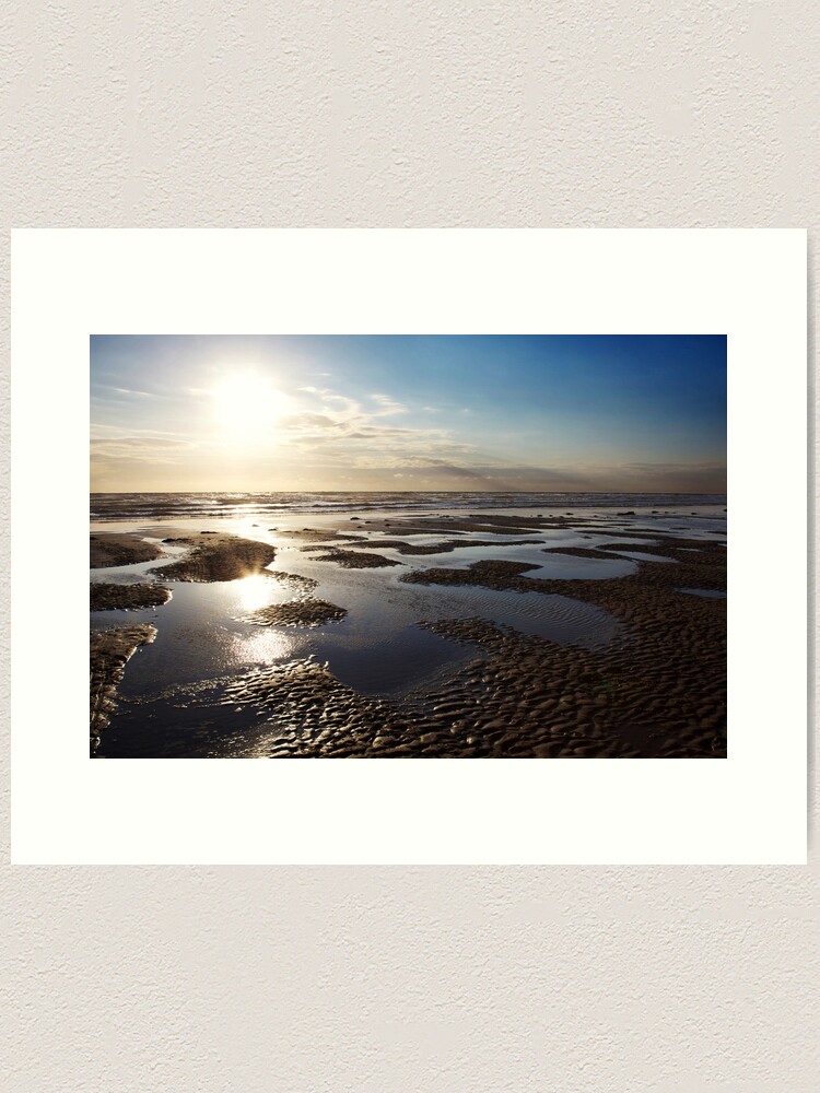 Alternate view of Sunset at Hardelot Plage Art Print