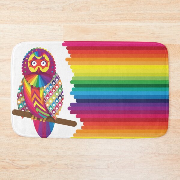 Item preview, Rainbow Owl designed and sold by Pink Pineapple Works.