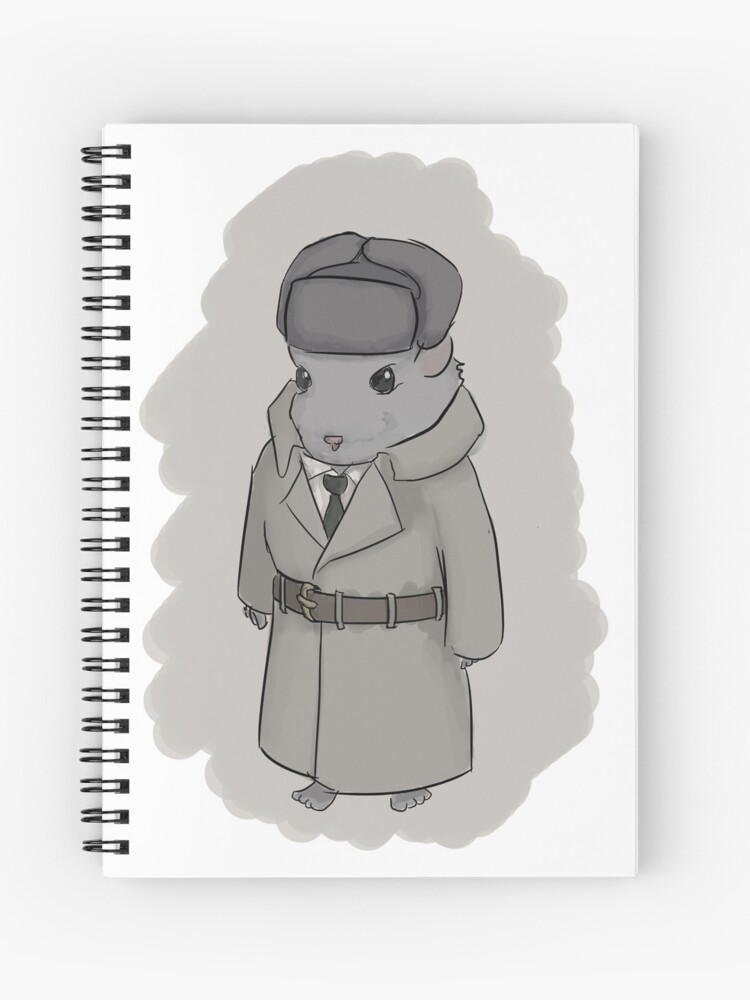 Thumbnail 1 of 3, Spiral Notebook, Detective Chinchilla designed and sold by guineaglorious.