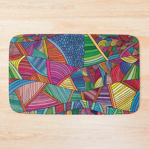 Item preview, Rainbow Patchwork Quilt designed and sold by Pink Pineapple Works.