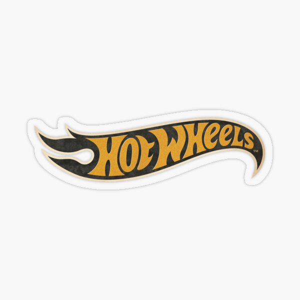 Vintage Hot Wheels-Logo Transparenter Sticker