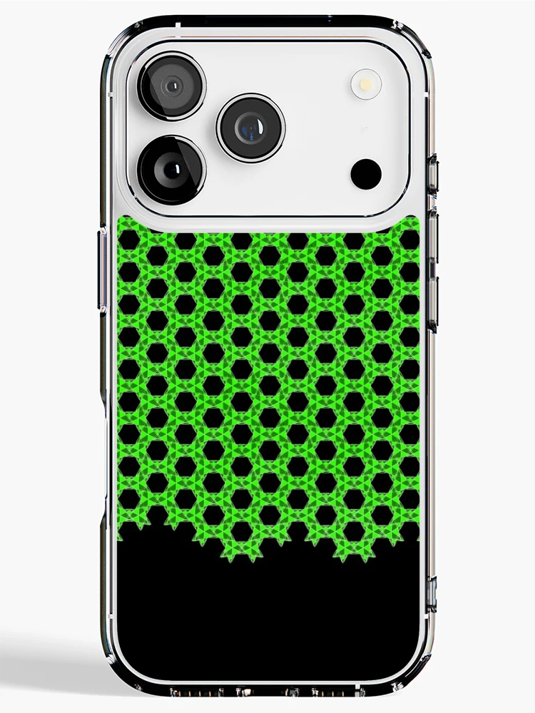 Thumbnail 1 of 5, iPhone Case, Green Geometric Pattern designed and sold by Patterner.